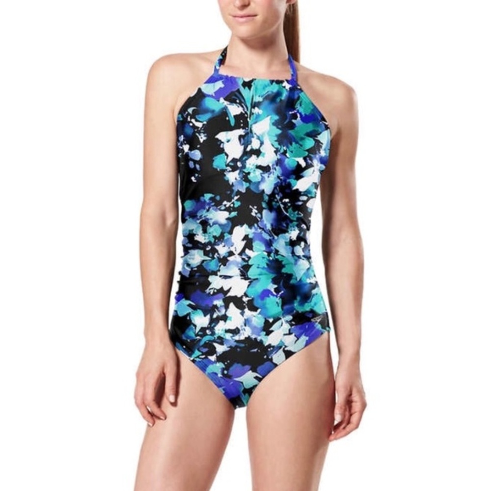 Speedo Ladies' 1-piece Swimsuit, Floral Print XL - Picture 1 of 4